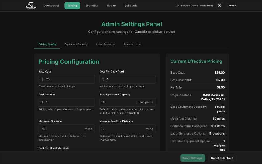 Admin panel demo 1
